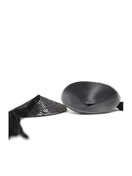 Naughty Toys Black Nipple Covers Sequin Nipple Covers with Tassels