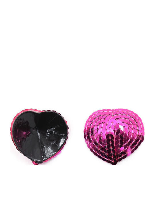 Naughty Toys Sparkling Heart Nipple Covers Ροζ