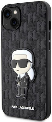 Karl Lagerfeld Synthetic Leather Back Cover Black (iPhone 14 Plus)