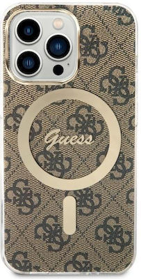 Guess MagSafe Silicone Back Cover Brown (iPhone 13 Pro)