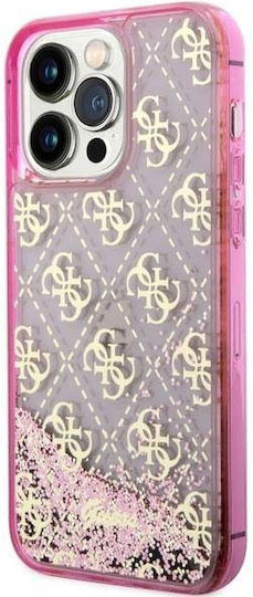 Guess Liquid Glitter Back Cover Σιλικόνης Ροζ (iPhone 14 Pro Max)
