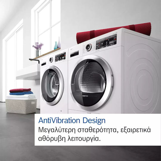 Bosch Serie 8 Στεγνωτήριο 9kg με Αντλία Θερμότητας