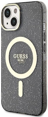 Guess Umschlag Rückseite Silikon Glitter Gold (iPhone 14 Plus) GUHMP14MHCMCGK