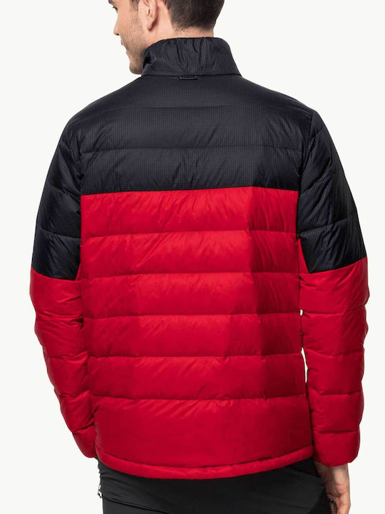 Jack Wolfskin Ανδρικό Χειμωνιάτικο Μπουφάν Puffer Κόκκινο