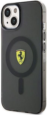 Ferrari Translucent Magsafe Coperta din spate Silicon Negru (iPhone 14 Plus) FEHMP14MURKK