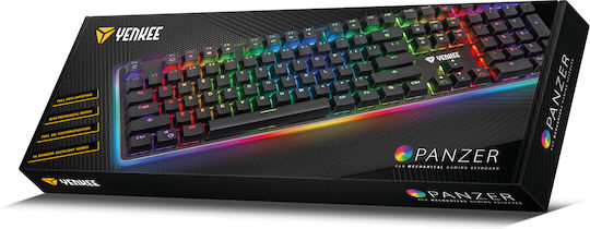 Yenkee YKB 3400US Panzer Gaming Μηχανικό Πληκτρολόγιο με Outemu Blue διακόπτες και RGB φωτισμό (Αγγλικό US)
