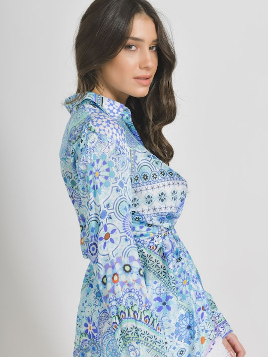 Ble Resort Collection Кафтан За Плаж Тюркоазен