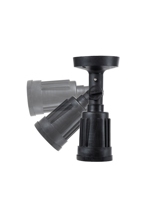 GloboStar Grasedo Waterproof Outdoor Ceiling Spot E27 in Black Color 61615