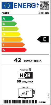 Finlux Smart Τηλεόραση 43" Full HD LED 43-FFA-6230 (2023)