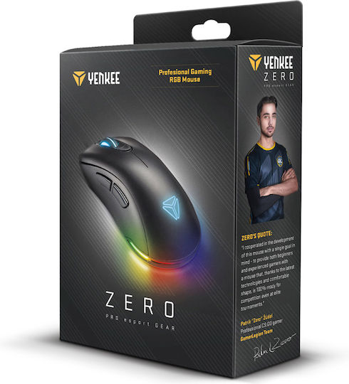 Yenkee YMS 3000 ZERO e-Sport PRO RGB Gaming Ποντίκι 12000 DPI Μαύρο