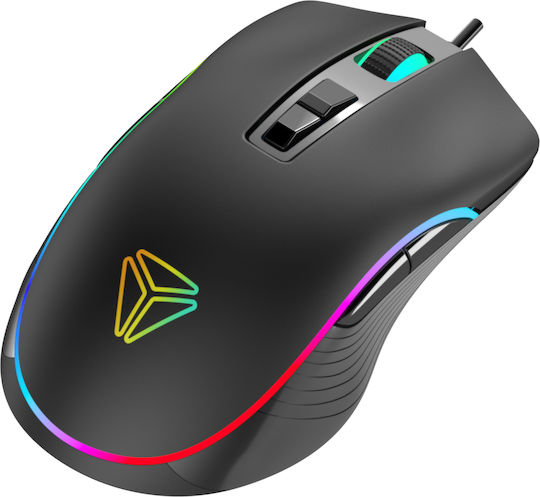 Yenkee YMS 3027BK Shadow RGB Геймърска Мишка 4800 DPI Черен