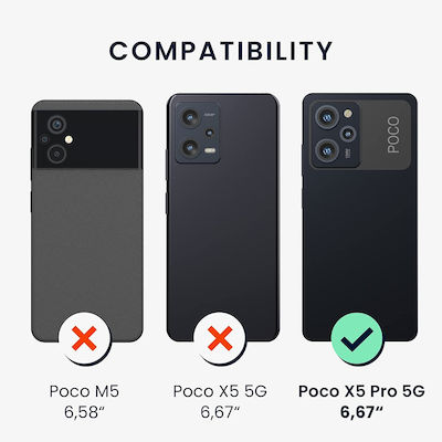 KWmobile Soft Flexible Rubber Cover Back Cover Σιλικόνης Μπορντό (Poco X5 Pro)