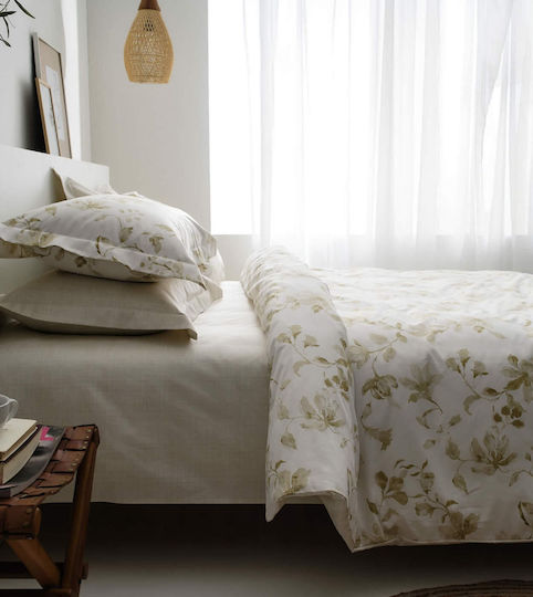 Vesta Home Rebecca 1 Κουβερλί Υπέρδιπλο Βαμβακοσατέν Λαδί 230x270cm