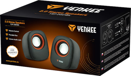 Yenkee YSP2001 Ηχεία Υπολογιστή 2.0 με Ισχύ 6W Μαύρα