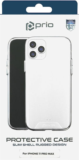 Prio Protective Cover Back Cover Σιλικόνης 1.3mm Διάφανο (iPhone 11 Pro)