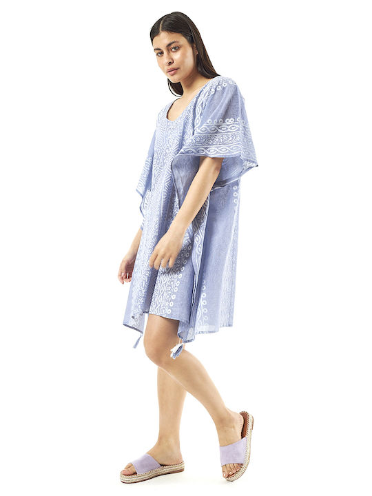 Verde Damen Kaftan Strand Light Blue