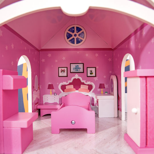 HomCom Wooden Dollhouse