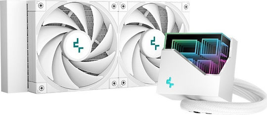Deepcool LT720 Water Cooling AIO CPU with 3 120mm Fans and ARGB Lighting White