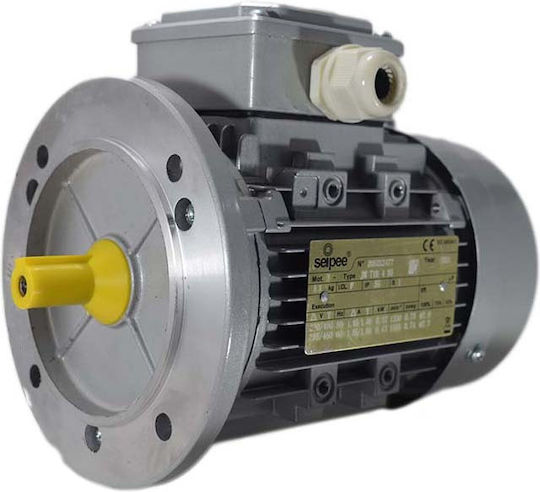 Еднофазен електродвигател 0,75 kW - 1 HP - 230V/50Hz - 4 полюса - B5 Seipee (04916)