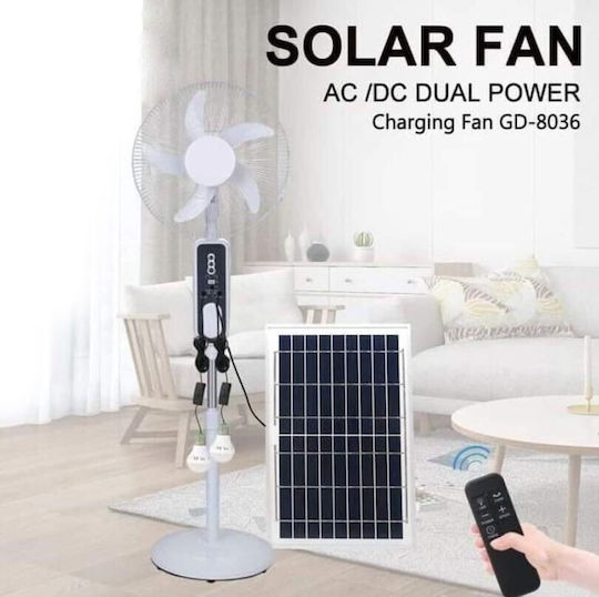 Solar System with Fan GD-8036 with USB Charging