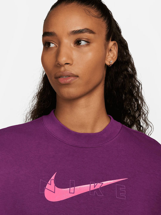 Dri-Fit Get Fit Γυναικείο Φούτερ Violet