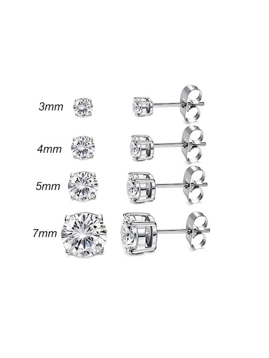 4mm Solitaire Simple Stud Earrings made of Silver 925