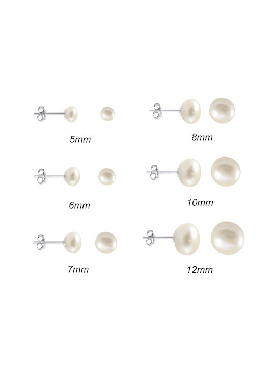 5mm Simple Stud Earrings Pearls made of Silver 925