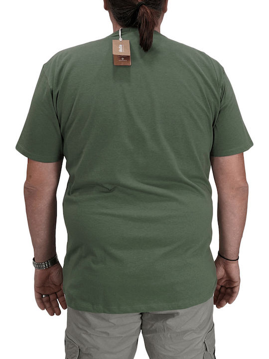 Double A Men's Short Sleeve T-shirt Khaki