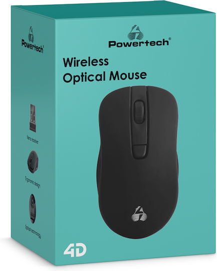 Powertech PT-1076 Ασύρματο Ποντίκι Μαύρο