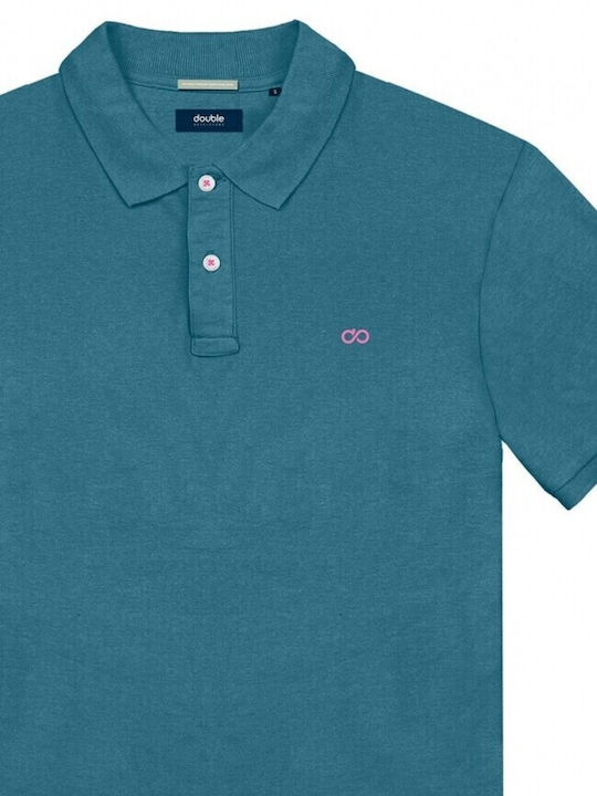 Double S Herren Kurzarmshirt Polo Blau