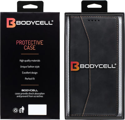 Bodycell PU Leather Synthetic Leather Wallet Black (Galaxy A14)