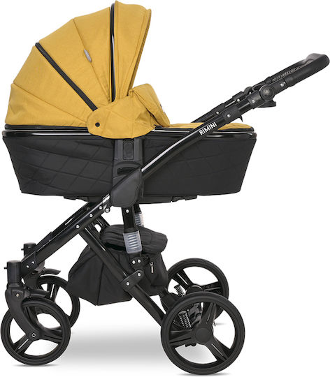 Lorelli Rimini Premium 3 In 1 Ρυθμιζόμενο Καρότσι 3 σε 1 Kατάλληλο για Nεογέννητο Lemon Curry