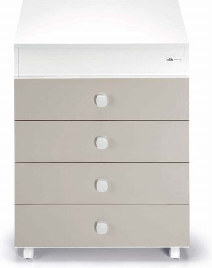 Asia Baby Dresser with 4 Drawers Beige 93x47x100.5cm