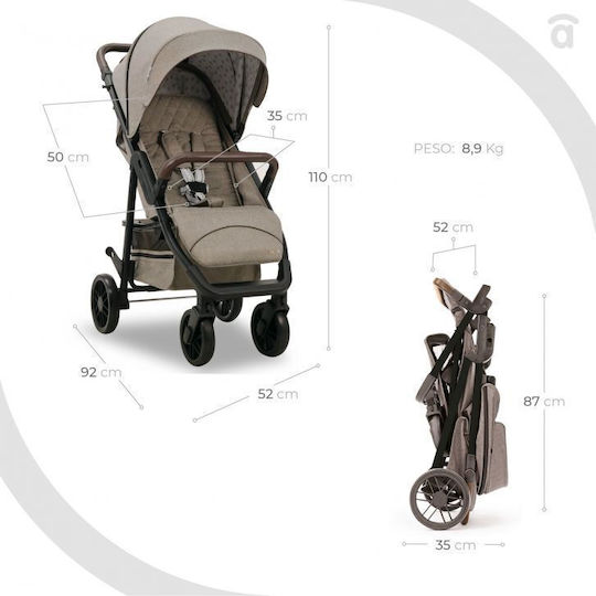 Asalvo Ness Reglabil Cărucior pentru Bebeluși Potrivit pentru Nou-născut Pădure 8.9kg