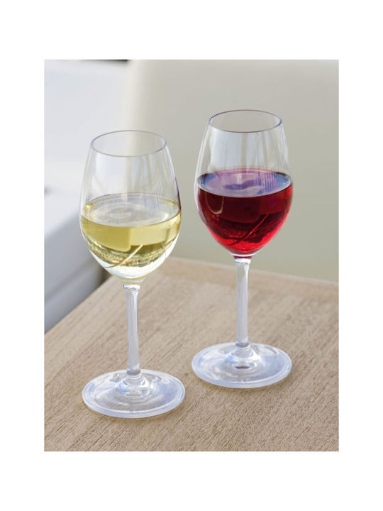 Marine Business Glass Set for Red Wine made of Plastic Stacked 325ml 6pcs