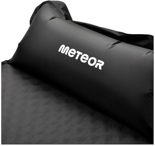 Meteor Selbstaufblasendes Halb doppelt Camping Schlafmatte 188x66cm Dicke 3,8cm Schwarze