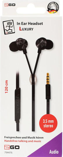 2GO Luxury In-ear Handsfree with 3.5mm Connector Anthracite