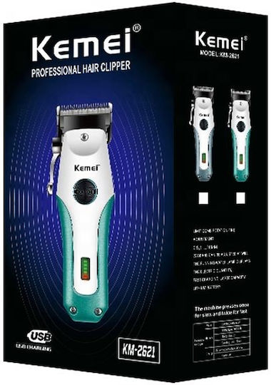 Kemei Rechargeable Hair Clipper Green KM-2621