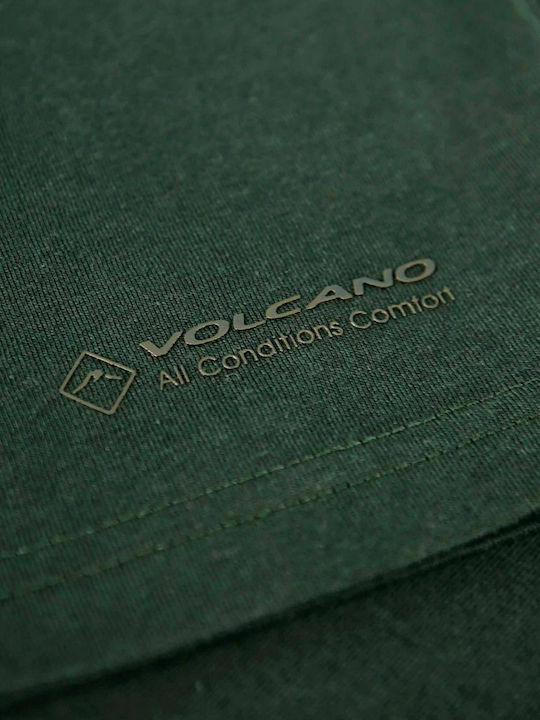 Tricou Volcano T-SLIT pentru bărbați cu gât în V - verde