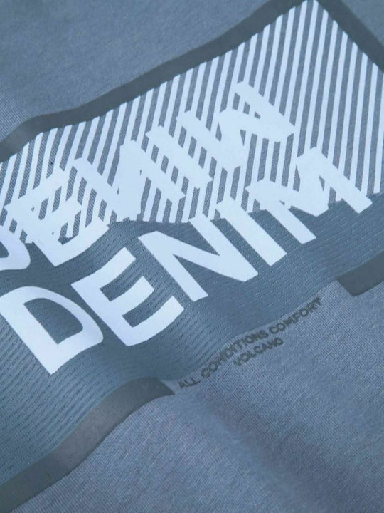 Tricou imprimat Volcano T-ENIM pentru bărbați - Blue Denim