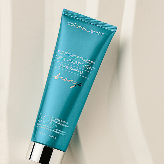 Colorescience Sunforgettable Total Protection Waterproof Sunscreen Body Lotion SPF50 Tinted Bronze 120ml