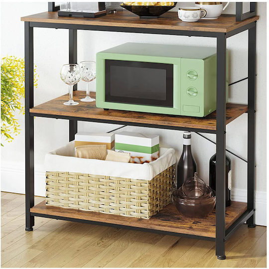 Vasagle Metallic Kitchen Rack 6 Tiers Brown 80x40x167cm