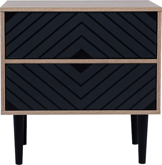 Arrow Wooden Beige Bedside Table 48x40x50cm Arrow Wooden Beige Bedside Table 48x40x50cm