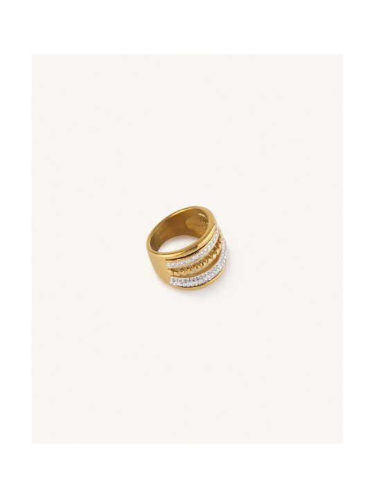 StanStefan E-2231Women's Gold Ring made of steel