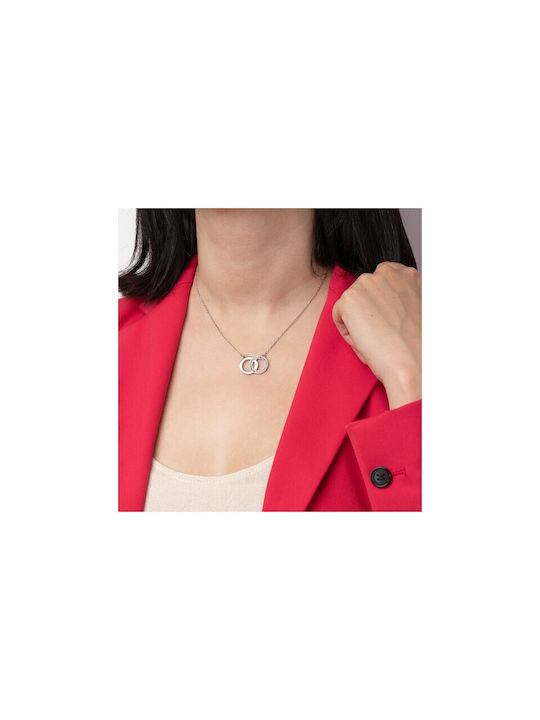 Women's necklace LOTUS LS1913-1/3 made of gold plated stainless steel.