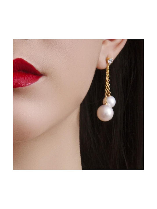 Earrings with pearls Akoya Japan 9,0-12,0mm K14 110480 Pearls