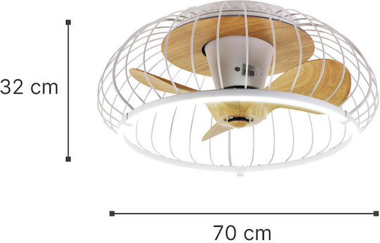Inlight Minnewanka Deckenleuchte 70cm mit Leuchte Braun / Schwarz