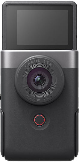 Canon Cameră video Powershot V10 Vlogging Kit Argintiu @ 30fps Senzor CMOS Stocare pe Card de memorie cu Ecran Tactil 2" și HDMI / WiFi