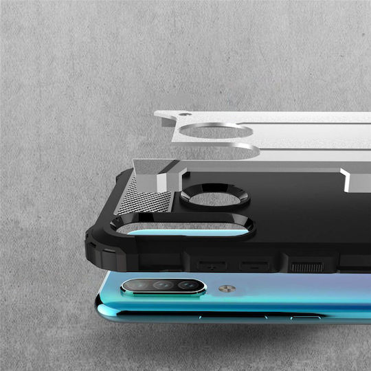 Techsuit Hybrid Back Cover Πλαστικό / Σιλικόνης Ανθεκτική Μαύρο (Huawei P30 Lite)