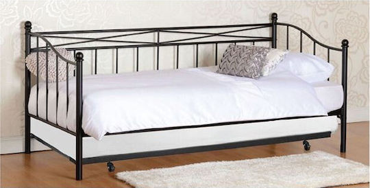Marin Daybed Sofa Bed Single Metal Black for Mattress 90x190cm E8043,1